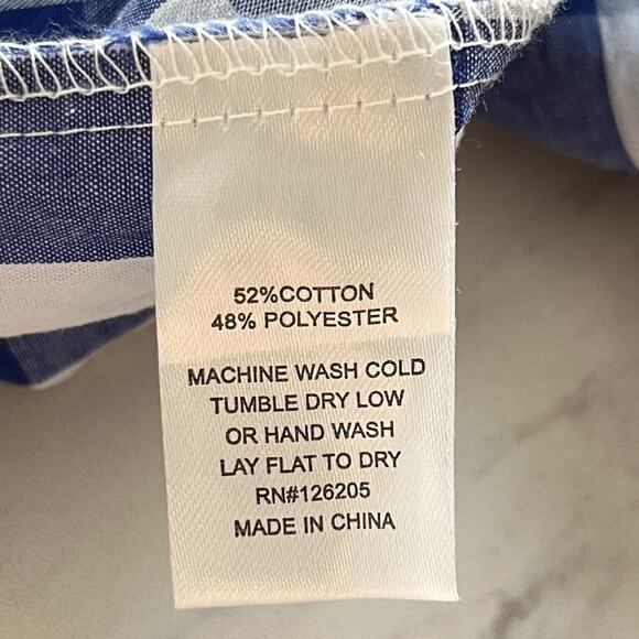 Joie Top Women's XL Blue White Gingham Plaid Ruffle Sleeveless Lightweight NWT - Picture 6 of 8